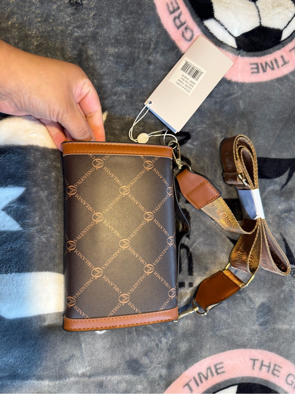 Valentino Orlandi Brown and Tan Crossbody Bag